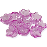 violet bolle bloemkapjes kralen