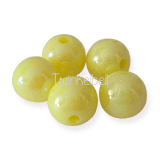 Gele ronde kralen met glans 8 mm