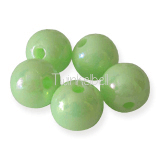 Groen pastel ronde kralen met glans 8 mm