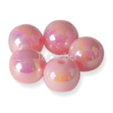 mat roze ronde kralen met glans 8 mm